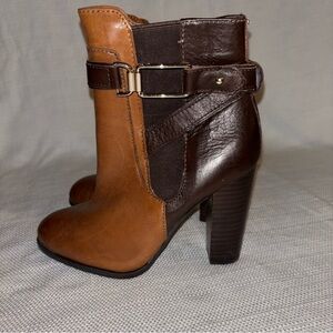 Aldo Bergeron Two-Tone Brown Heeled Boots 6